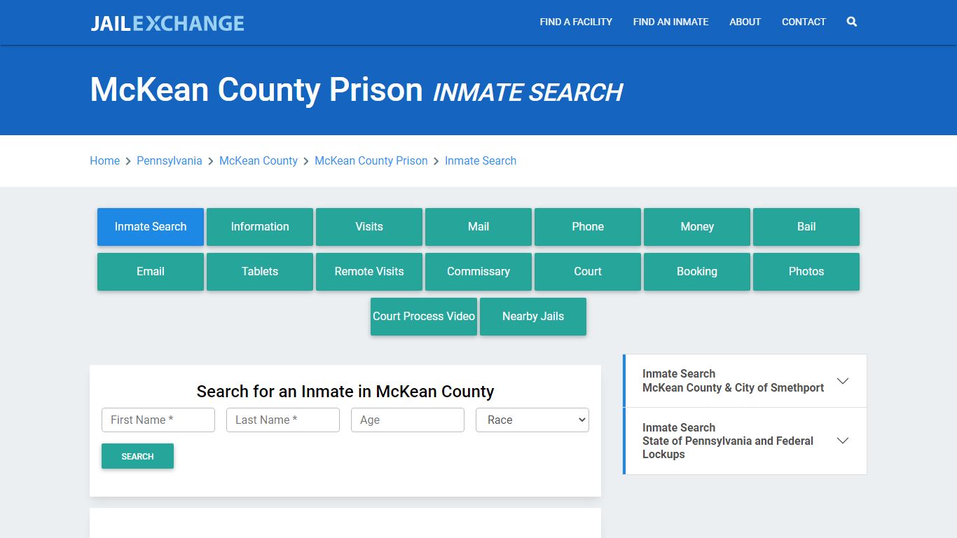 McKean County Prison, PA Inmate Search: Roster & Mugshots - Jail Exchange