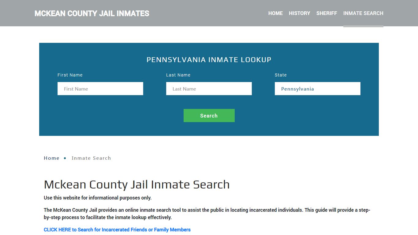 Mckean County, PA Detainee Lookup